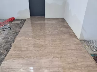 Accès en béton imprimé