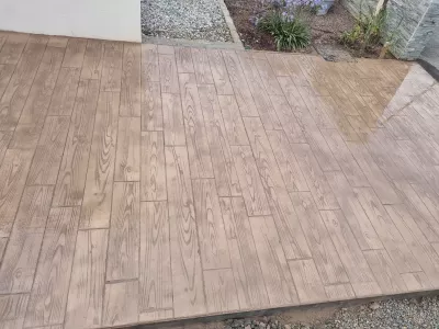 Accès en béton imprimé